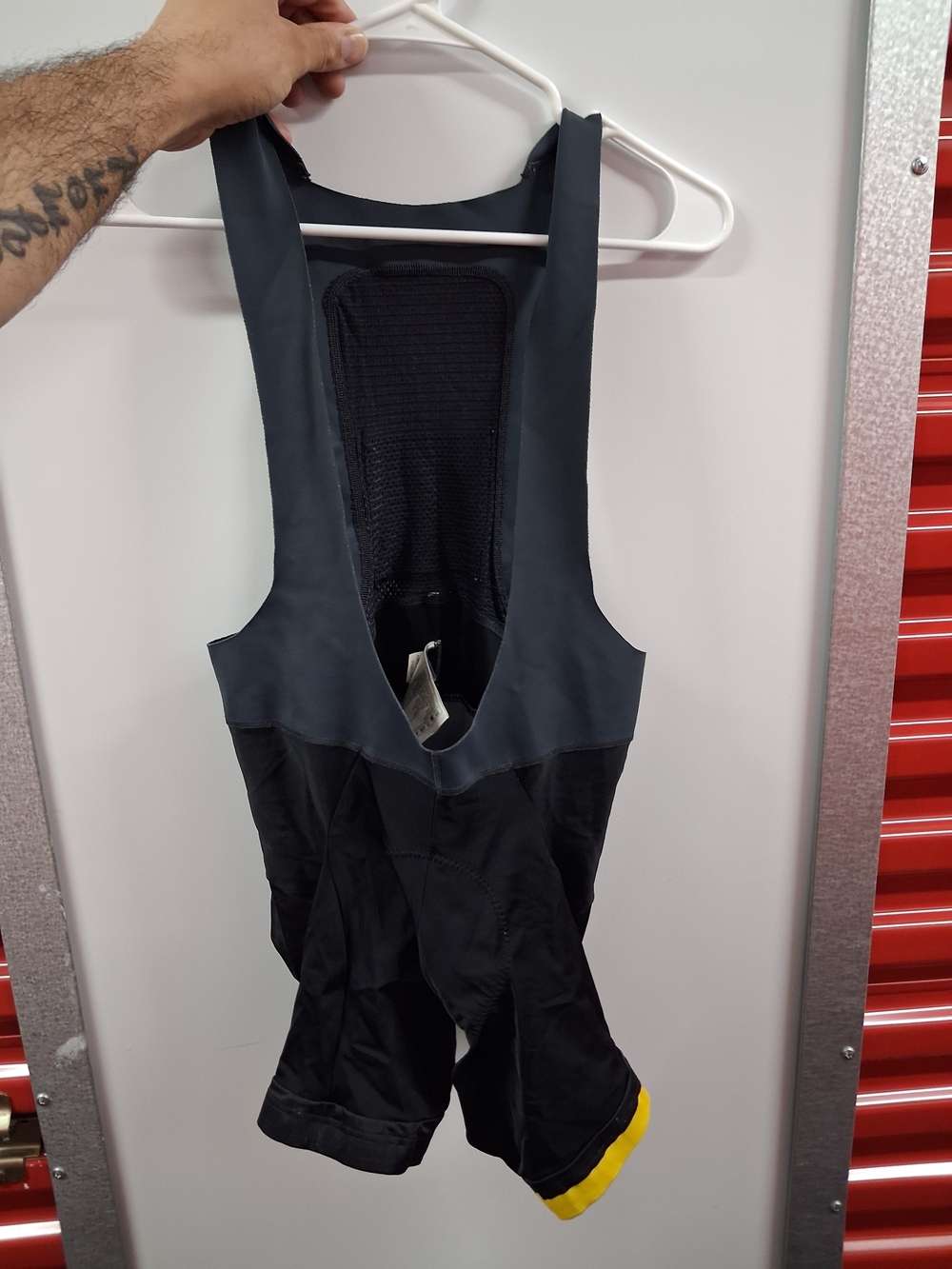 Men's NIKE Armstrong LiveStrong Vintage Gray Nylon Cycling Bib Shorts Size Small